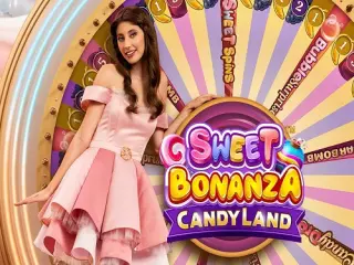 Juego dulce de bonanza con estética colorida y premios
